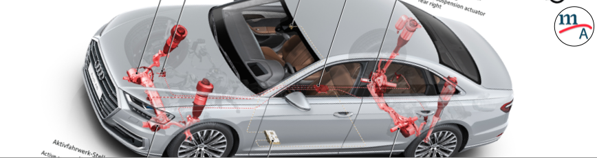Audi desarrolló una suspensión predictiva para su auto de lujo A8